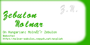 zebulon molnar business card
